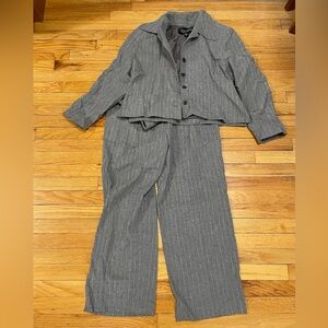 Linda Allard for Ellen Tracy Wool Blend Pantsuit